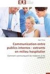 Communication entre publics internes - extrants en milieu hospitalier