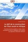 Le défi de la construction de l'Etat social en Afrique