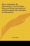 Horae Aegypticae the Chronology of Ancient Egypt Discovered from Astronomical and Hieroglyphic Records Upon Its Monuments