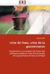 crise de l'eau, crise de la gouvernance