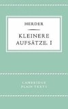 Kleinere Aufsatze I