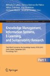 Knowledge Management, Information Systems, E-Learning, and Sustainability Research