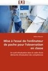 Mise à l'essai de l'ordinateur de poche pour l'observation en classe