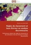 Règles de classement et taux d'erreur en analyse discriminante