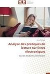 Analyse des pratiques de lecture sur livres électroniques