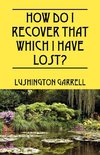 How Do I Recover That Which I Have Lost?