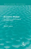 Levine, D: Economic Studies (Routledge Revivals)