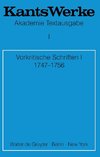 Vorkritische Schriften I 1747-1756