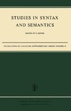 Studies in Syntax and Semantics