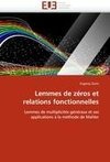 Lemmes de zéros et relations fonctionnelles