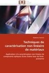 Techniques de caractérisation non linéaire de matériaux