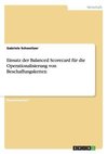 Einsatz der Balanced Scorecard für die Operationalisierung von Beschaffungsketten