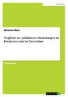 Vergleich der prädikativen Beziehungen im Russischen und im Deutschen