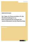 Die Folgen der Finanzmarktkrise für die Wettbewerbsfähigkeit von Baden-Württemberg am Beispiel der Automobilindustrie und des Maschinenbaus