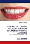 ANALYSIS OF CORONAL DISCOLORATION FROM COMMON OBTURATION MATERIALS