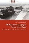 Modèle phraséologique lexico-syntaxique