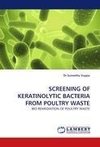 SCREENING OF KERATINOLYTIC BACTERIA  FROM POULTRY WASTE