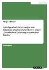 Sprachgeschichtliche Analyse von Talanders Kondolenzschreiben in seiner 