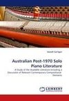 Australian Post-1970 Solo Piano Literature