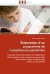 Élaboration d'un programme de compétences parentales