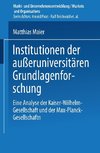 Institutionen der außeruniversitären Grundlagenforschung