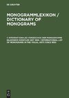 Internationales Verzeichnis der Monogramme bildender Künstler seit 1850 / International List of Monograms in the Visual Arts since 1850