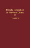 Private Education in Modern China