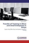 Transfer of Training in Micro and Small Enterprises in Kenya