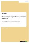 The country-of-origin affect on perception of services