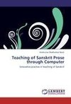 Teaching of Sanskrit Prose through Computer