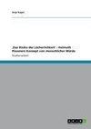 ,Das Risiko der Lächerlichkeit' - Helmuth Plessners Konzept von menschlicher Würde