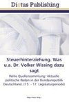 Steuerhinterziehung. Was u.a. Dr. Volker Wissing dazu sagt