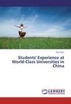 Students' Experience at World-Class Universities in China