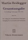 Gesamtausgabe. 4 Abteilungen / Der Anfang der abendländischen Philosophie