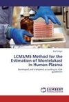 LCMS/MS Method for the Estimation of Montelukast in Human Plasma