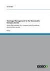 Strategic Management in the Renewable Energies Sector