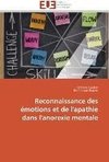 Reconnaissance des émotions et de l'apathie dans l'anorexie mentale