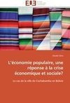 L'économie populaire, une réponse à la crise économique et sociale?