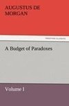 A Budget of Paradoxes, Volume I