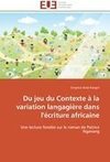 Du jeu du Contexte à la variation langagière dans l'écriture africaine