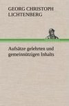 Aufsätze gelehrten und gemeinnützigen Inhalts