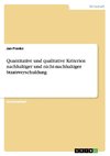 Quantitative und qualitative Kriterien nachhaltiger und nicht-nachhaltiger Staatsverschuldung