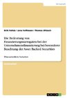 Die Bedeutung von Finanzierungssurrogaten bei der Unternehmensfinanzierung bei besonderer Beachtung der Asset Backed Securities