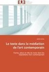 Le texte dans la médiation de l'art contemporain