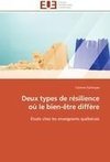 Deux types de résilience où le bien-être diffère