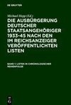 Listen in chronologischer Reihenfolge