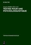 Textes pour une psycholinguistique