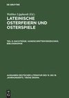 Nachträge. Handschriftenverzeichnis. Bibliographie