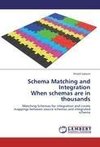 Schema Matching and Integration  When schemas are in thousands