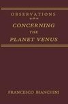 Observations Concerning the Planet Venus